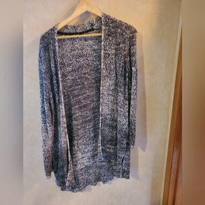Marled duster open cardigan
